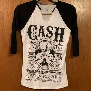Zion Rootswear Johnny Cash baseball tee